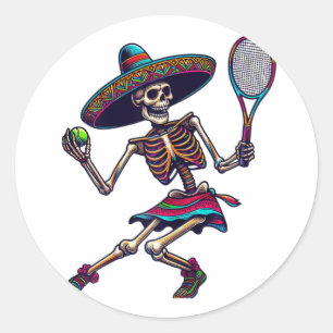 Adesivo Tênis Skeleton Mexicano Sombrero Cinco De Mayo Ten