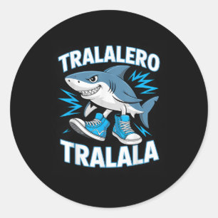 Adesivo Tênis Tralalero Tralala Tubarão Diversão Oceano 