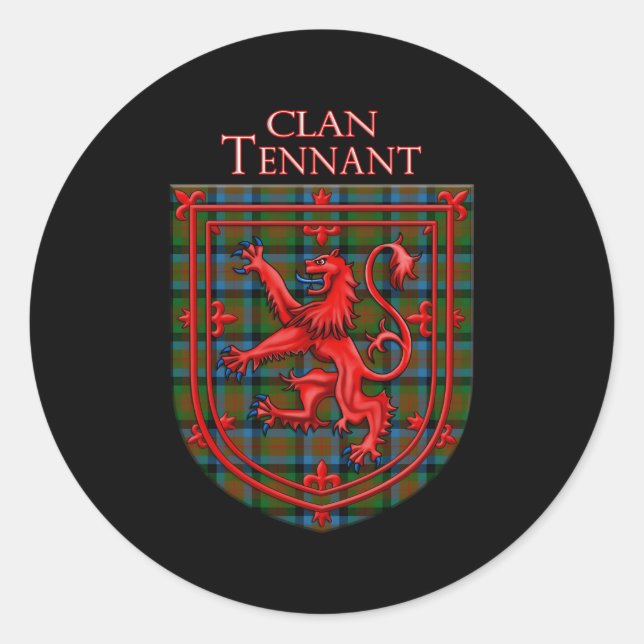 Adesivo Tennant Tan Scottish Xadrez Lion Rampant (Frente)