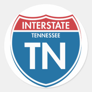 Adesivo Tennessee de um estado a outro TN