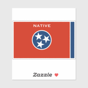 Adesivo Tennessee Flag Native