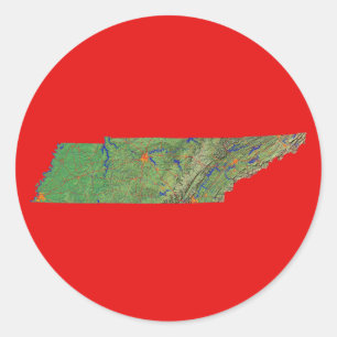 Adesivo Tennessee Map Sticker