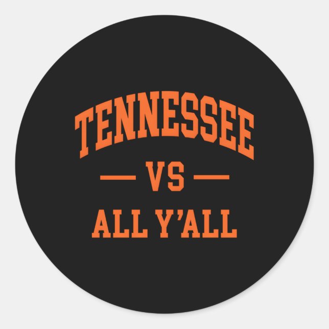 Adesivo Tennessee Vs All Y'All Throwback (Frente)