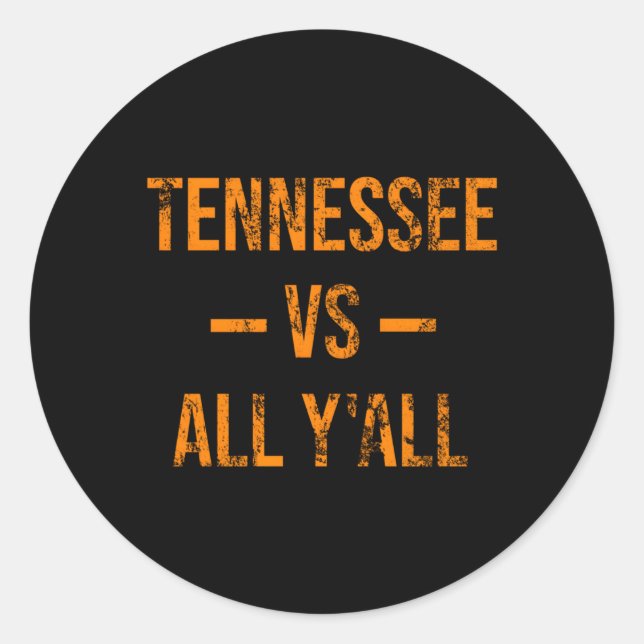 Adesivo Tennessee Vs All Y'All Weatherner (Frente)