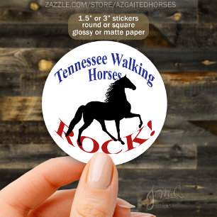 Adesivo Tennessee Walking Horses Rock! - Cavalo Levado