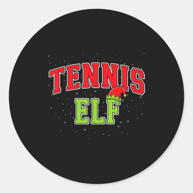 Adesivo Tennis Elf Christmas Family Matching Group Xmas  (Frente)