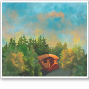 Adesivo Tent Camping Wilderness Sticker