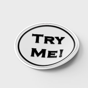 Adesivo Tente-me branco preto para seu verificador que a