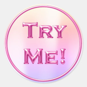 Adesivo Tente-me Colar Exemplo de recipiente de amostra de