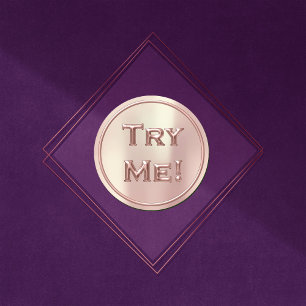 Adesivo Tente-me coram recipiente de amostra perolado