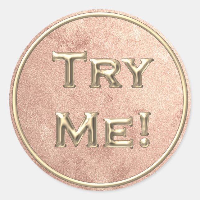 Adesivo Tente-me Dourado Contentor de Exemplo de Testor Bl (Frente)