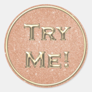 Adesivo Tente-me Dourado Peach Blush Tester Sample Contain