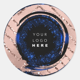 Adesivo Tente me Logotipo Rosa Blue RoyalTester Exemplo de
