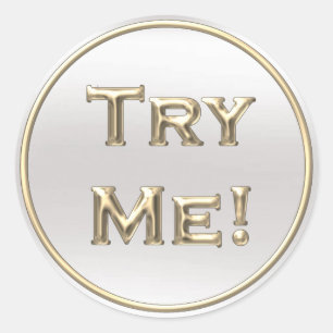 Adesivo Tente-Me Prata Preta Dourada Para Exemplo De Testa