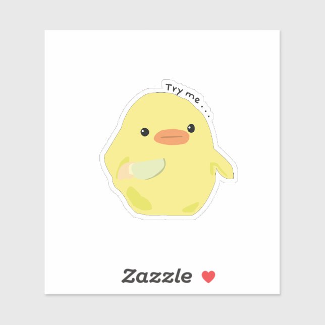 Adesivo Tente, paz nunca foi uma opção Duck meme (Folha)