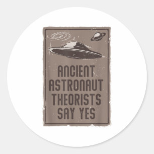 Adesivo Teóricos dos Astronautas Antigos da Ufo - alieníge