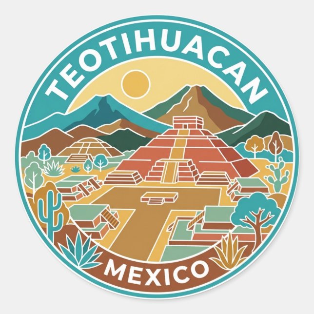 Adesivo Teotihuacan México (Frente)