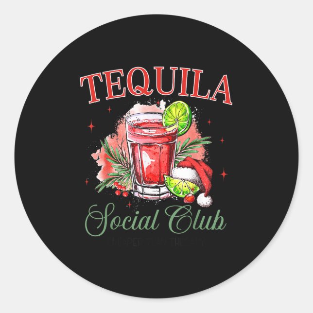 Adesivo Tequila Social Club Tequila Tail Club Drinking Chr (Frente)
