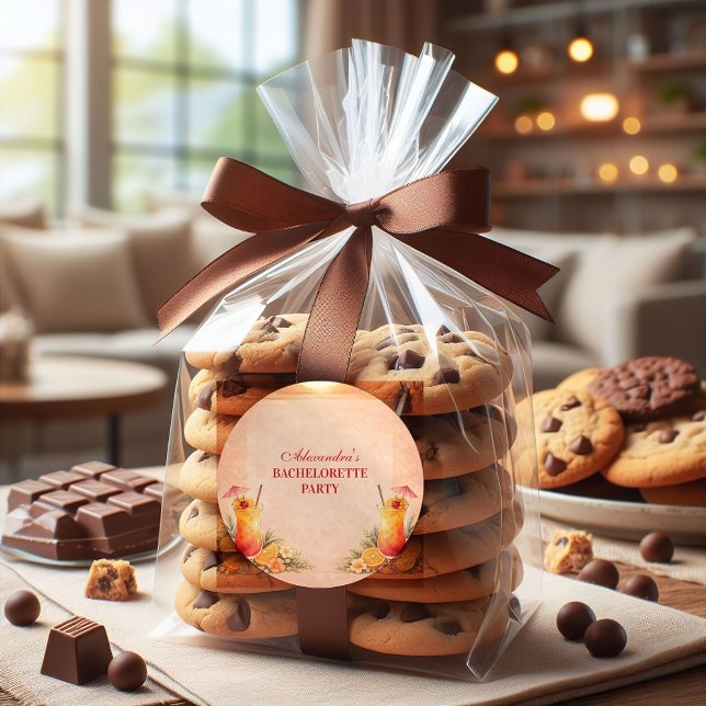 Adesivo Tequila Sunrise Beach Getaway Bachelorette Party (Criador carregado)