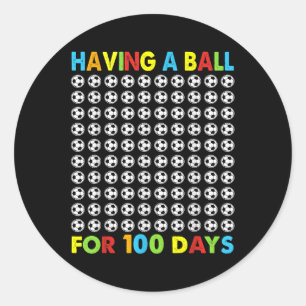 Adesivo Ter Bola Por 100 Dias De Futebol Escolar 100º