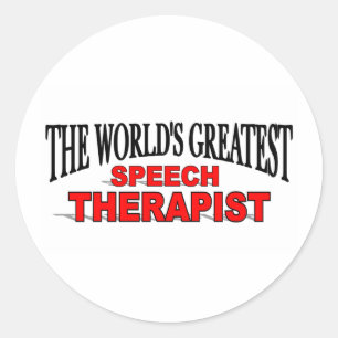 Adesivo Terapeuta de discurso do mundo o grande