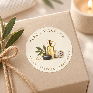 Adesivo Terapeuta de Massagem Elegante