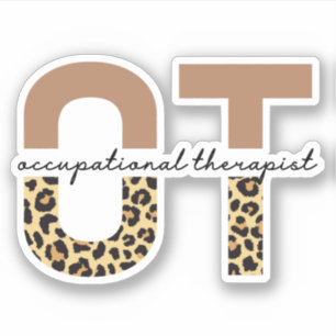 Adesivo terapeuta ocupacional OT cheetah presentes