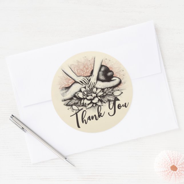 Adesivo Terapêutica de Massagem Terapia Mãos Energia Spa O (Envelope)