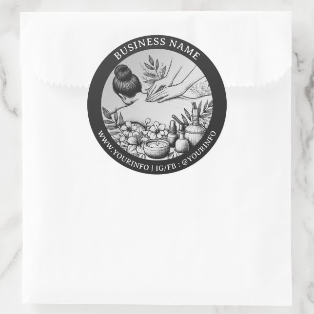 Adesivo Terapêutica de Massagem Terapia Mãos Energia Spa O (Bolsa)