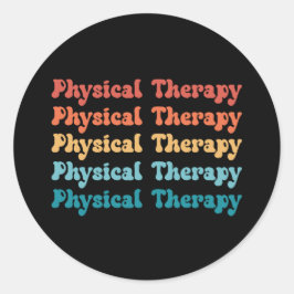 Adesivo Terapêutica Física PT Formando Retro PT Presentes