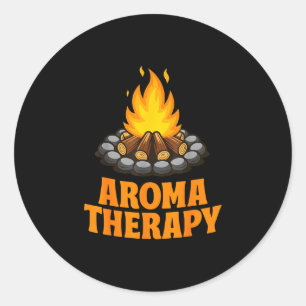 Adesivo Terapia de aroma engraçado acampamento fogueira hu