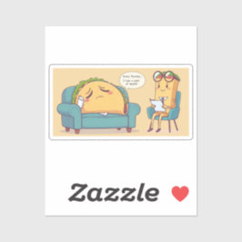 Adesivo Terapia do Taco Terapêutica - Arte Comida Engraçad