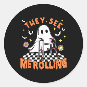 Adesivo Terapia Física Halloween Eles Me Veem Rolling Spo