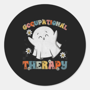 Adesivo Terapia Ocupacional Ot Halloween Fantasma Retro Ot