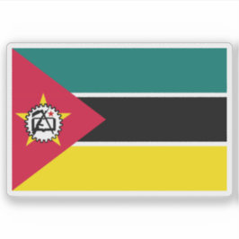 Adesivo Terceira bandeira de Moçambique (abril-maio de 198