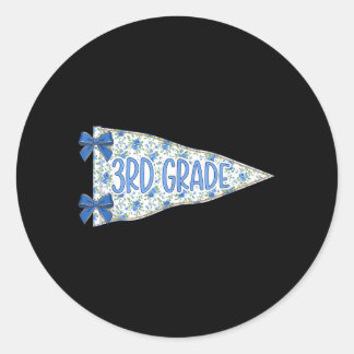 Adesivo Terceira Série Floral Pennant Ano Escolar Design