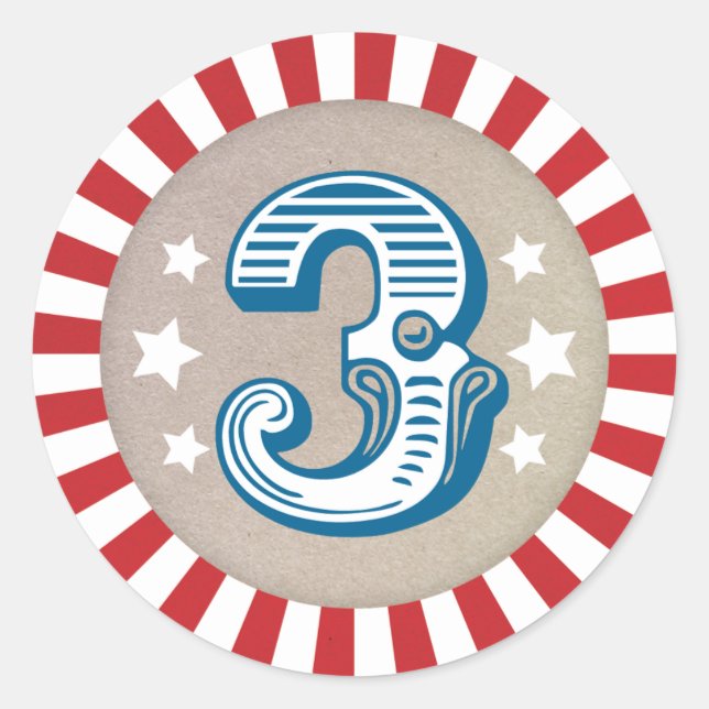 Adesivo Terceiro Circo de Aniversário Considerado Carnaval (Frente)