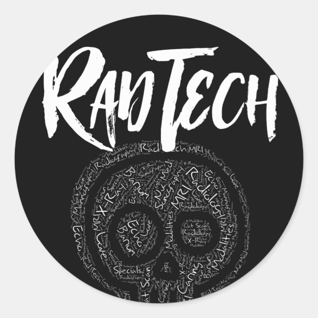 Adesivo Termos técnicos de radiologia em tecnologia de lei (Frente)