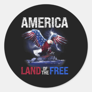 Adesivo Terra Americana Da Independência Livre Em 4 De Jul