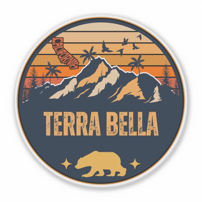 Adesivo Terra Bella, Califórnia (Frente)