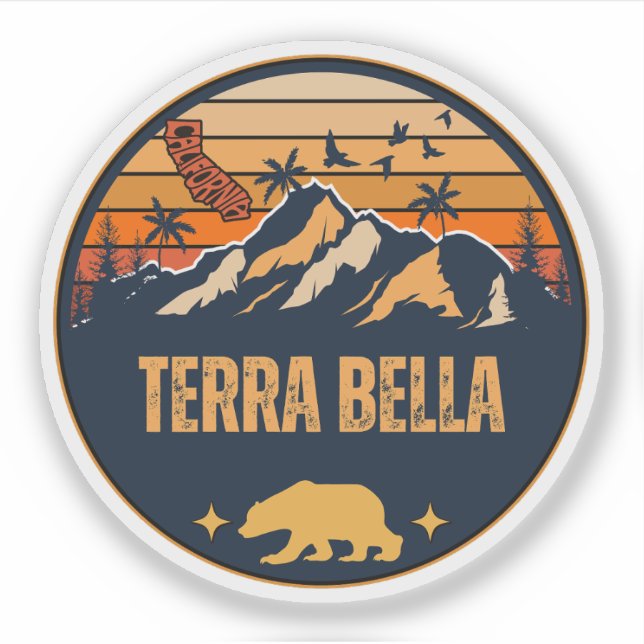 Adesivo Terra Bella, Califórnia (Frente)