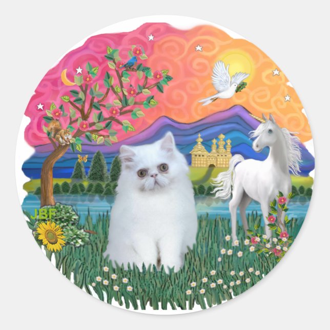 Adesivo Terra da fantasia (ff) - Kitten persa (branco) (Frente)