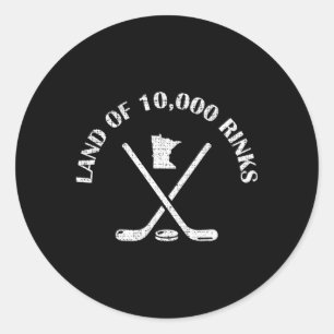 Adesivo Terra De Minnesota De 10000 Rinks, Estado De Hóque