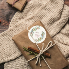 Adesivo Terra de Natal do Elegante Botânico Feliz