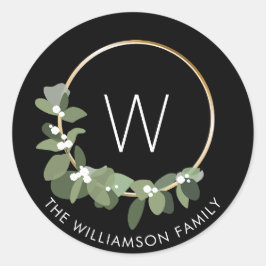 Adesivo Terra de Natal Moderna | Monograma | nome da famíl