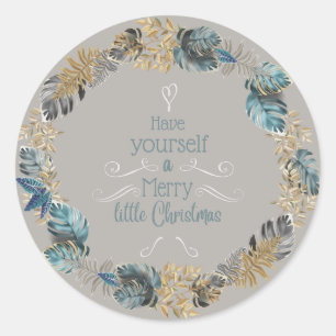 Adesivo Terra de Natal Tropical de Boho Moderno