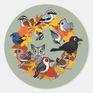Adesivo Terra do outono das aves norte-americanas