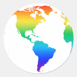 Adesivo Terra do planeta colorida do arco-íris