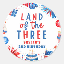 Adesivo Terra do Três, 4º do Partido aniversário de 3 anos