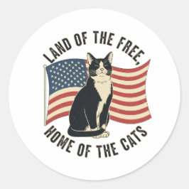 Adesivo Terra do Vintage Patriotic Cat Sticker